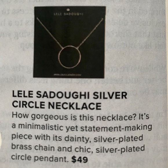 Lele Sadoughi Silver Circle Necklace - Picture 4 of 4